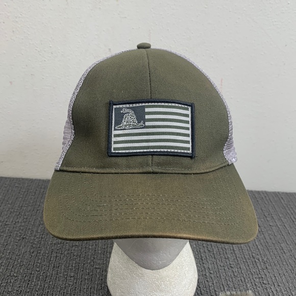 Don't Tread on Me Flag Trucker Hat Mens Adjustable Mesh Back Snapback Rural King - Picture 1 of 16